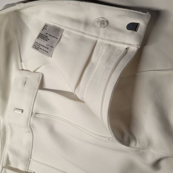 Bar III Wide Leg White Ponte Women's Dress Pants Size Petite Small - Picture 3 of 7